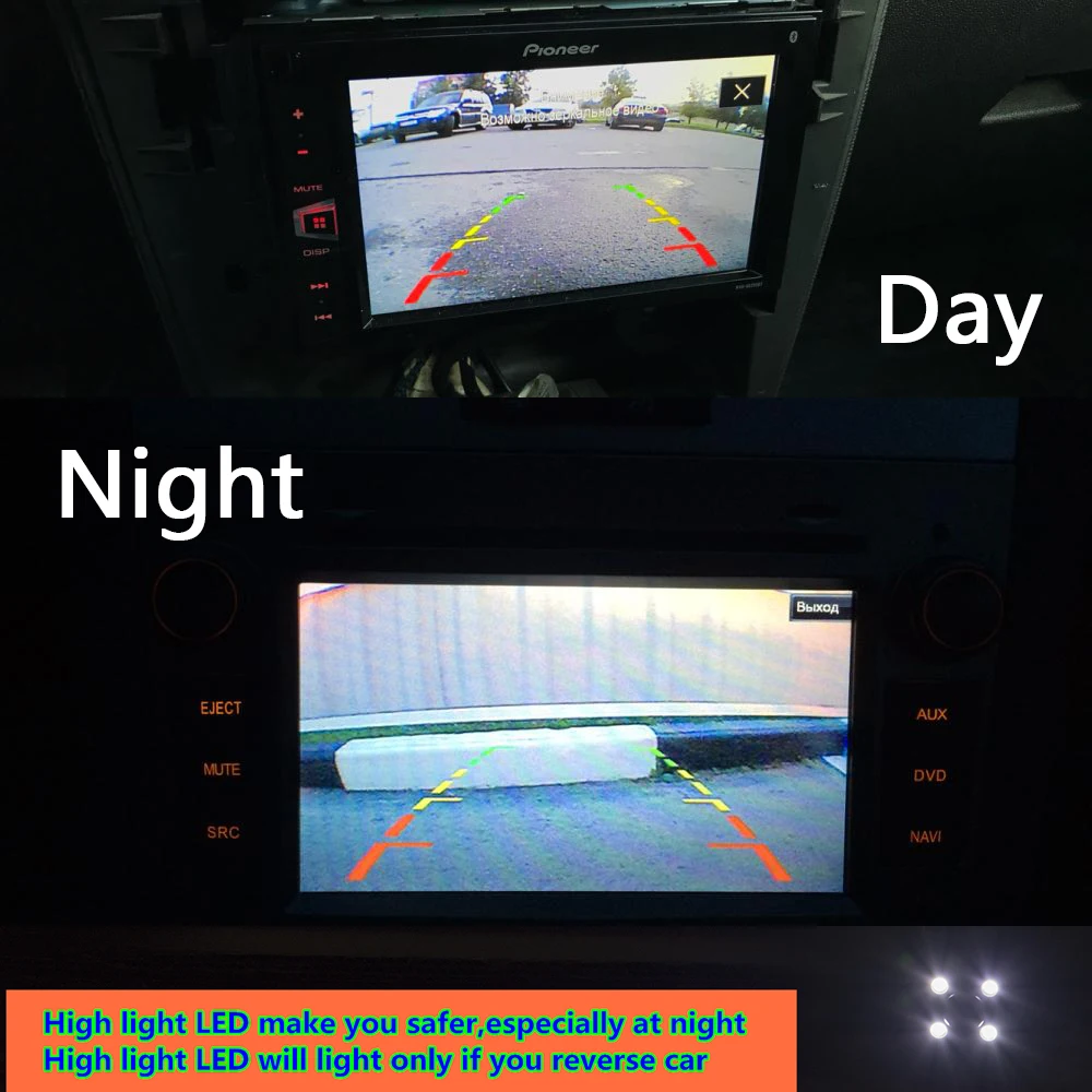 HD 8LED Автомобильная камера заднего вида 4 3 дюйма 5 дюймовый монитор парковки