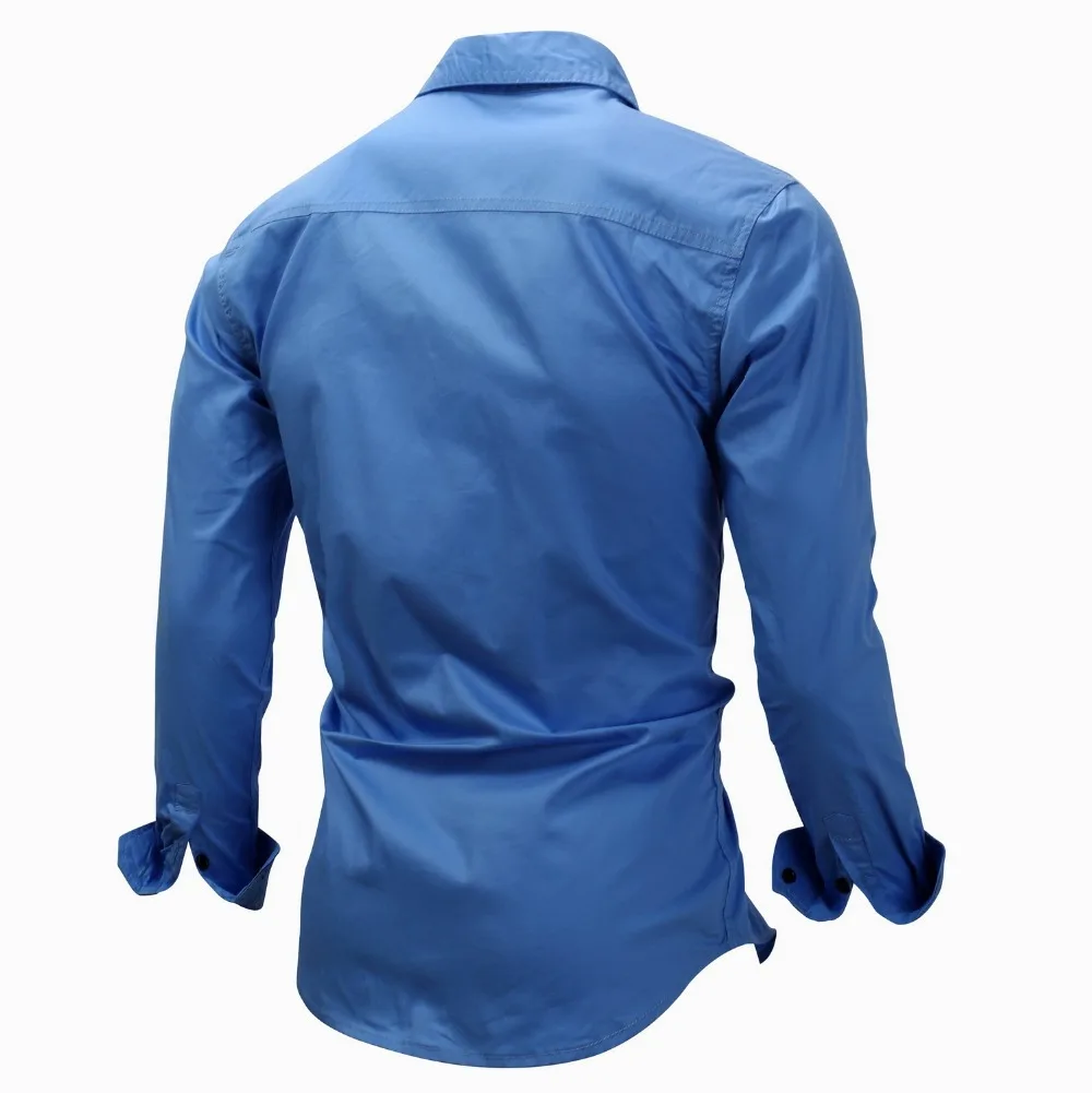Европейский размер, мужская хлопковая рубашка с длинными рукавами, отложной воротник, однобортные весенне-осенние блузки, Camisas Para Hombre J2397