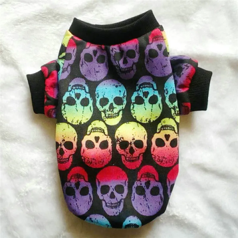 Skull Dog Clothes Autumn Winter Dog Clothes for Small Dog Pet Coat Jacket Outfit shih tzu Yorkies  Puppy Chihuahua Quilted Dog Clothing  2