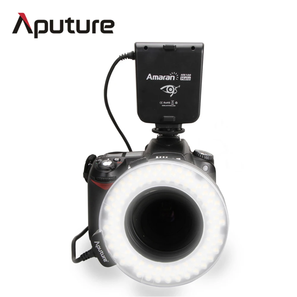 Prix pour Aputure HN100 CRI 95 + Amaran Halo LED Flash Annulaire lumière Pour Nikon D7100 D7000 D5200 D5100 D800E D800 D700 D600 D90 Caméra Prix pour Aputure HN100 CRI 95 + Amaran Halo LED Flash Annulaire lumière Pour Nikon D7100 D7000 D5200 D5100 D800E D800 D700 D600 D90 Caméra