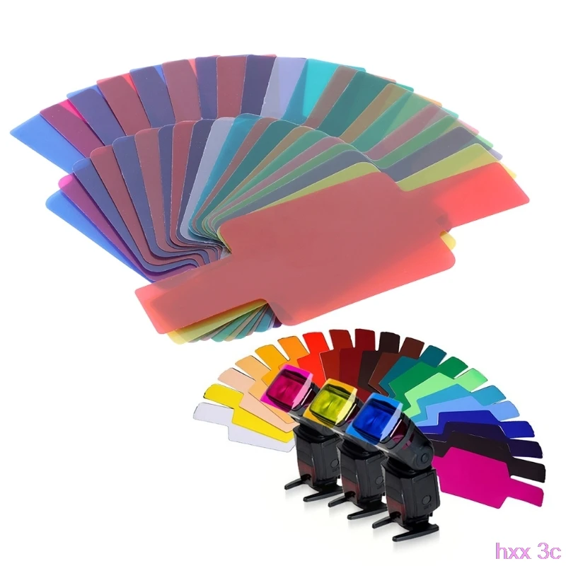 20 Color Photographic Color Gel Filter Cards Set for Canon photo color filter