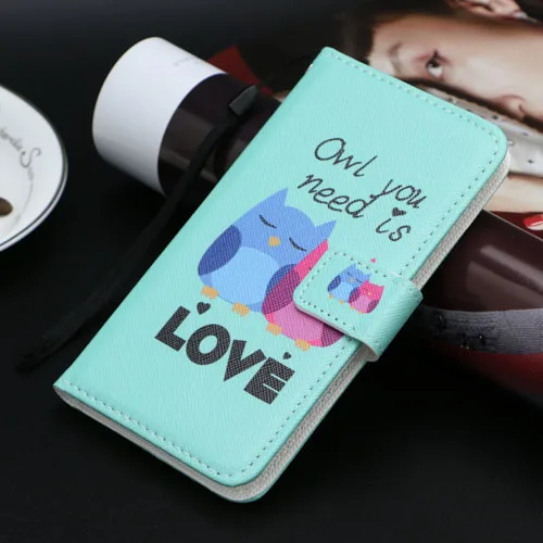 Чехол-бумажник из ТПУ с рисунком для samsung Galaxy A3 A5 A6 A8 Plus из искусственной кожи чехол-книжка с подставкой и единорогом и кошкой - Цвет: Светло-зеленый