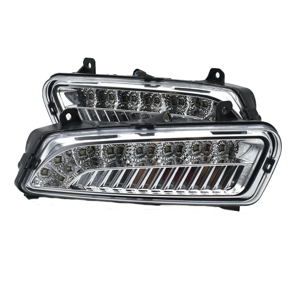  2PCS halogen 12v LED DRL Daytime Running Lights Daylight ABS Fog Lamp Cover Car-Styling For Volkswa - 32991022575