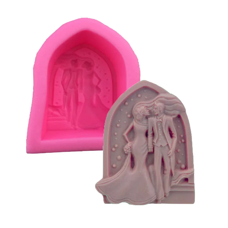 Bride Bridegroom Wedding Silicone Cake Mold Baking Mold For Candy Jelly