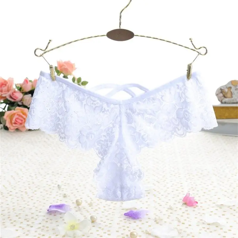 New Sexy Lace Thong Panties Good Elastic Underwear Women Mini G-string G String V Back Strappy Brazilian calcinha 2XL XL-S