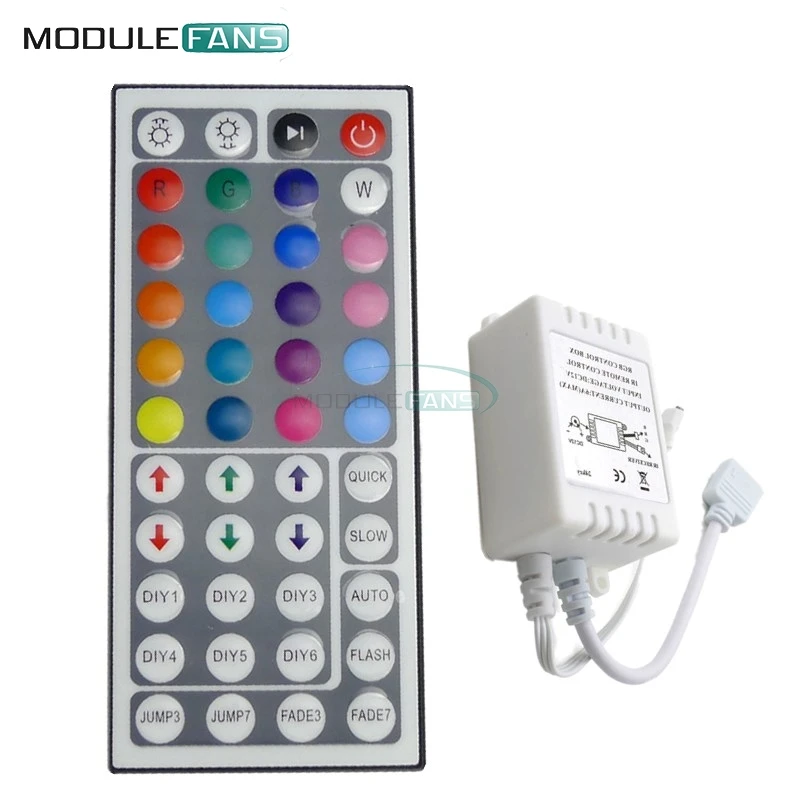 

44 Keys LED IR RGB Controler For RGB SMD 3528 5050 Strip LED Lights Controller IR Remote Dimmer Input DC12V 6A