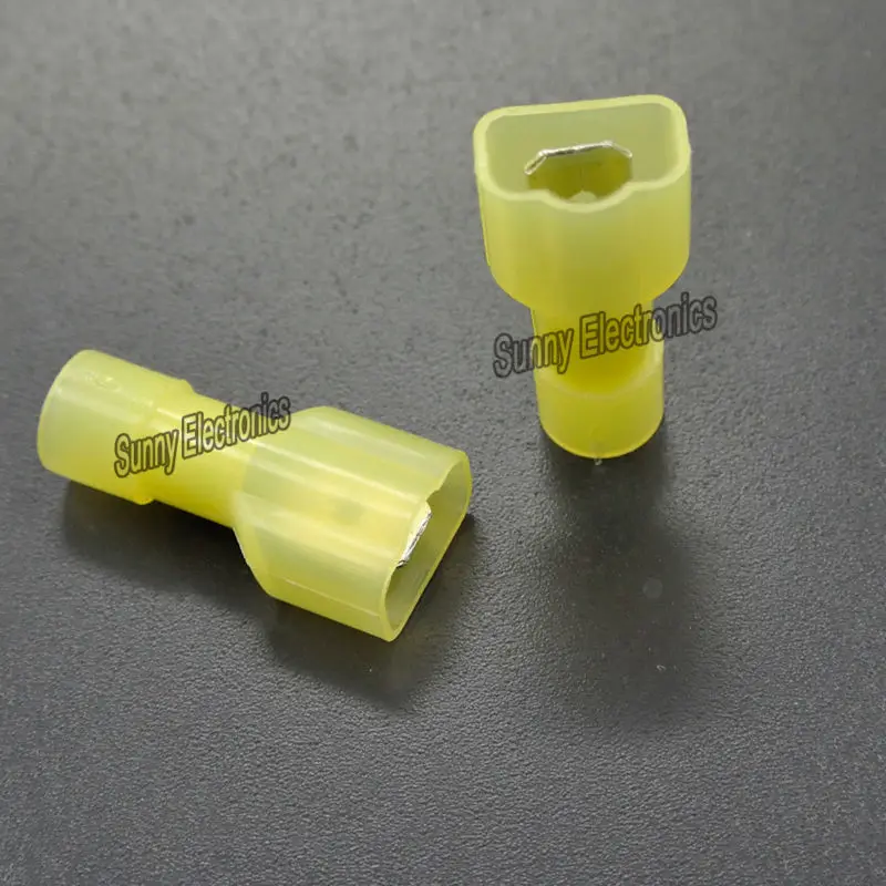 12 10 AWG FULLY INSULATED 1/4" Male SPADE CRIMP CONNECTOR TERMINAL