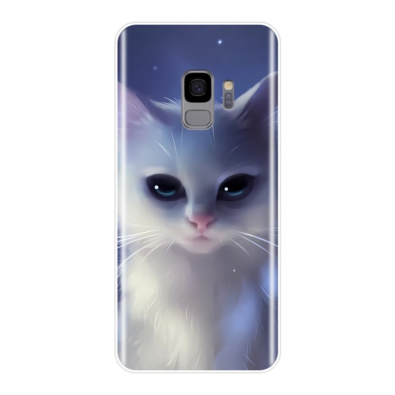 Милый силиконовый чехол для телефона с котом для samsung Galaxy Note 4 5 8 9, мягкая задняя крышка для samsung Galaxy S5 S6 S7 Edge S8 S9 Plus, чехол - Цвет: No.7