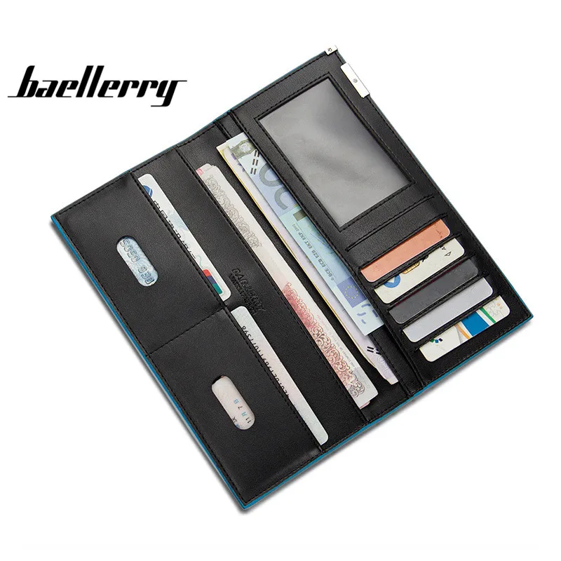 Baellerry Quality Product Ultrathin Long Wallet Men Luxury Brand Purses