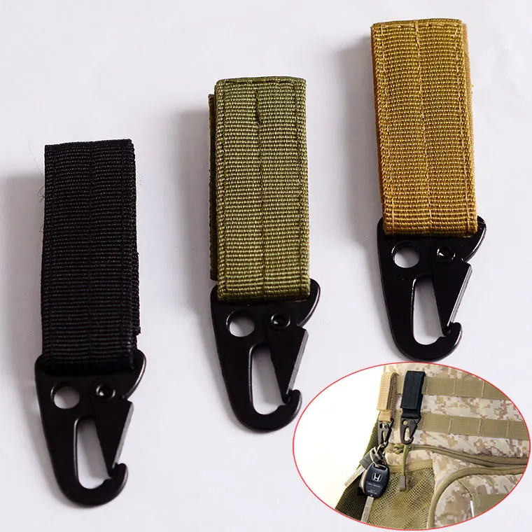 5cm Nylon Carabiner Lock Waist Belt Fast Hang Buckle Military Keychain
