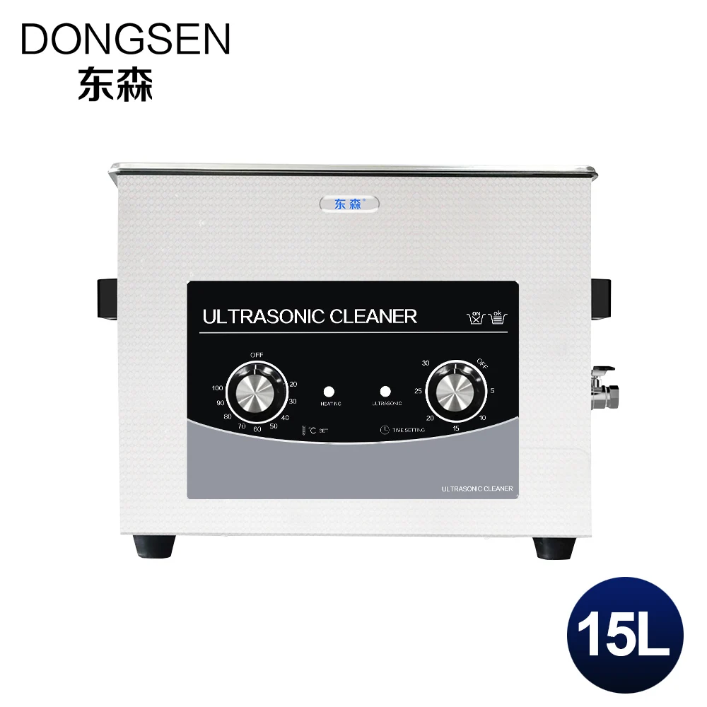 Mechanical Ultrasonic Cleaner 15L Circuit Board Mold Rust Oil