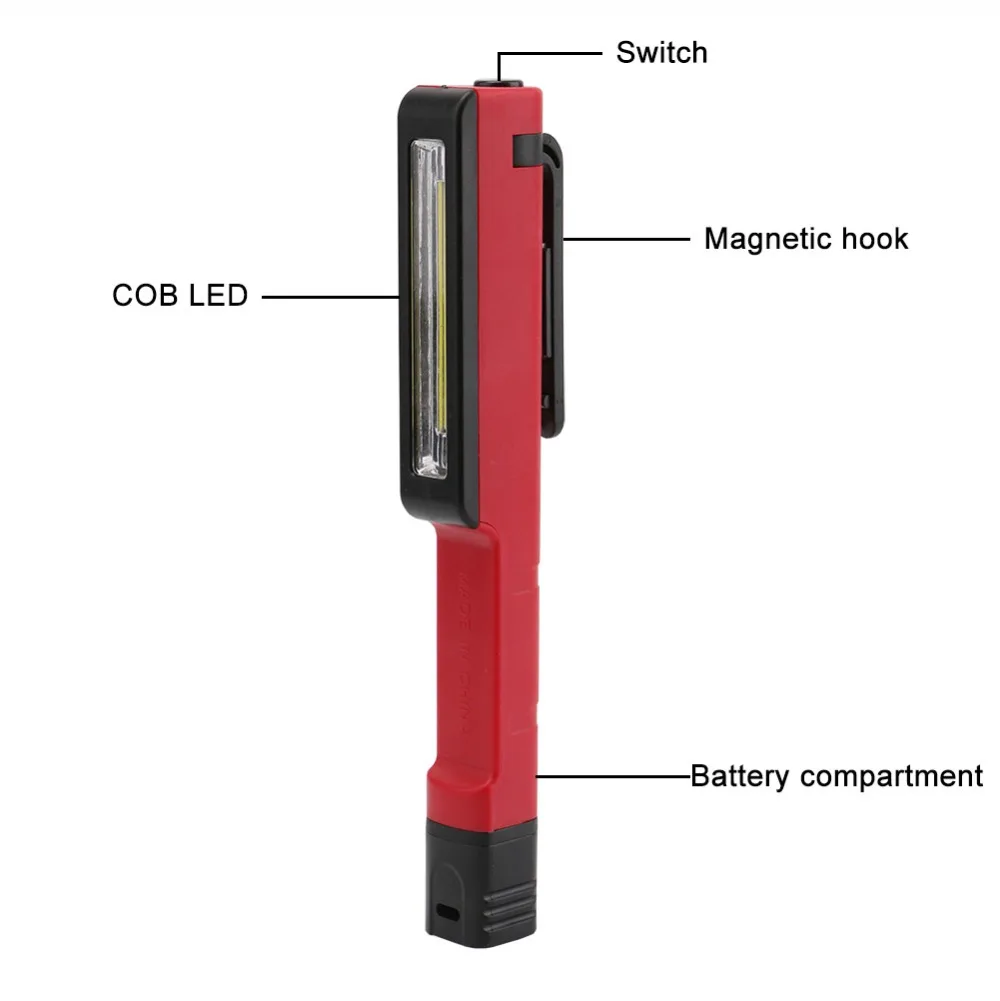 Портативный светодиодный мини-светильник на магните COB для осмотра, Многофункциональный светодиодный светильник COB, Квадратный светодиодный светильник со встроенными магнитами