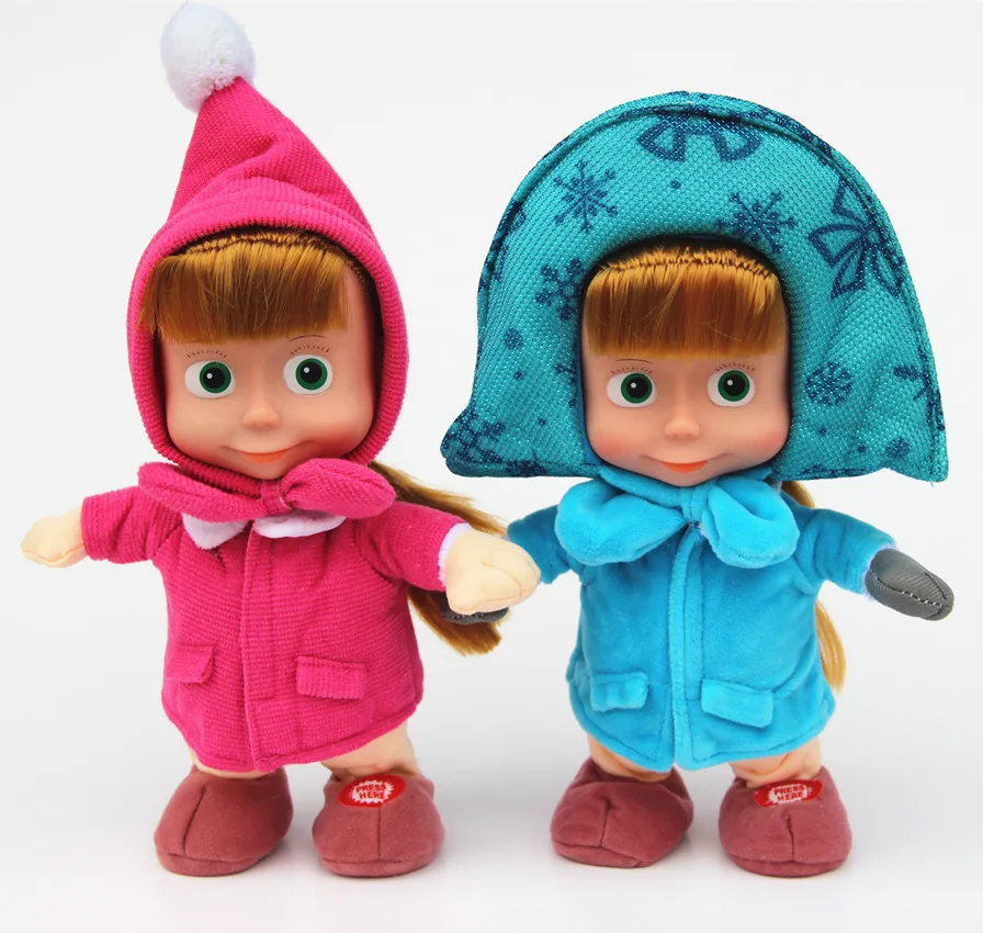 

Popular Speaking Walking Music Masha Plush Dolls Cute Bear High Quality Russian Masha Stuffed Toys New Kids Toys Birthday Gifts