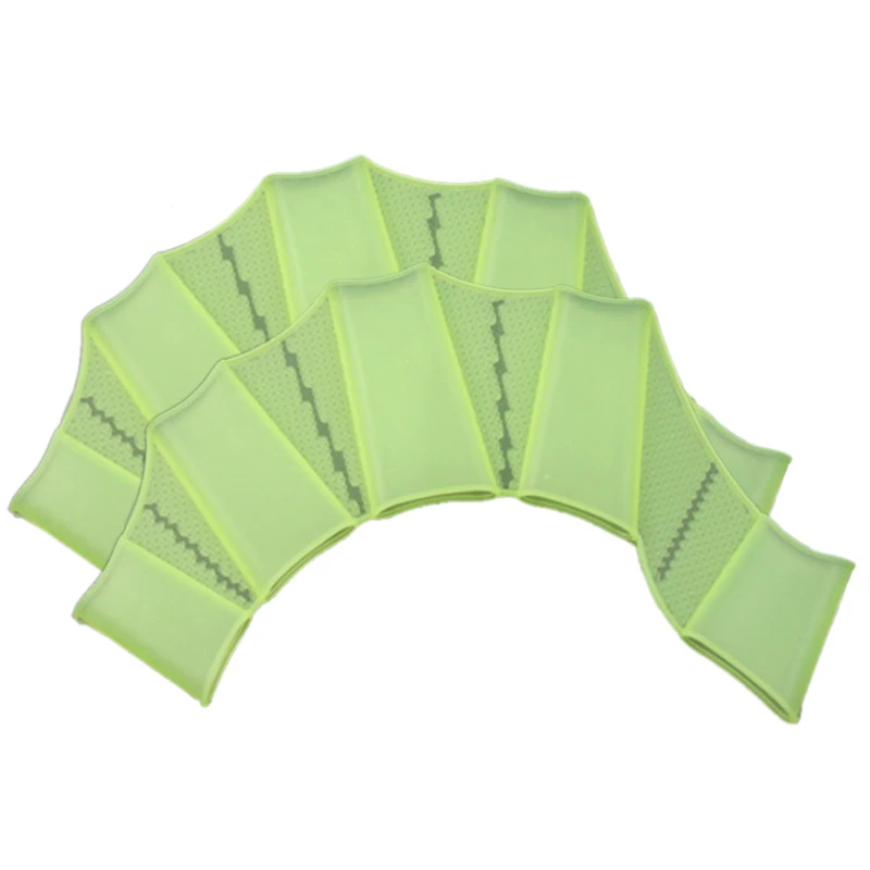 

1 pair Silicone Hand Swimming Fins Flippers Swim Palm Finger Webbed Gloves Paddle