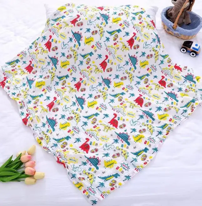 Детское одеяло для пеленания, унисекс, Пеленальное Одеяло, мягкие шелковистые бамбуковые муслиновые пеленальные одеяла s, одеяло для новорожденного - Цвет: 19