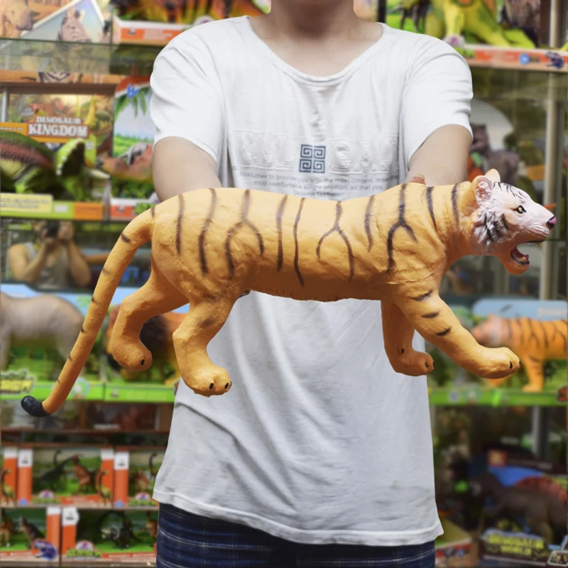 Tiger Simulation Model Super Soft Animal Toy with Sound Children Birthday Gifts Kids Toys