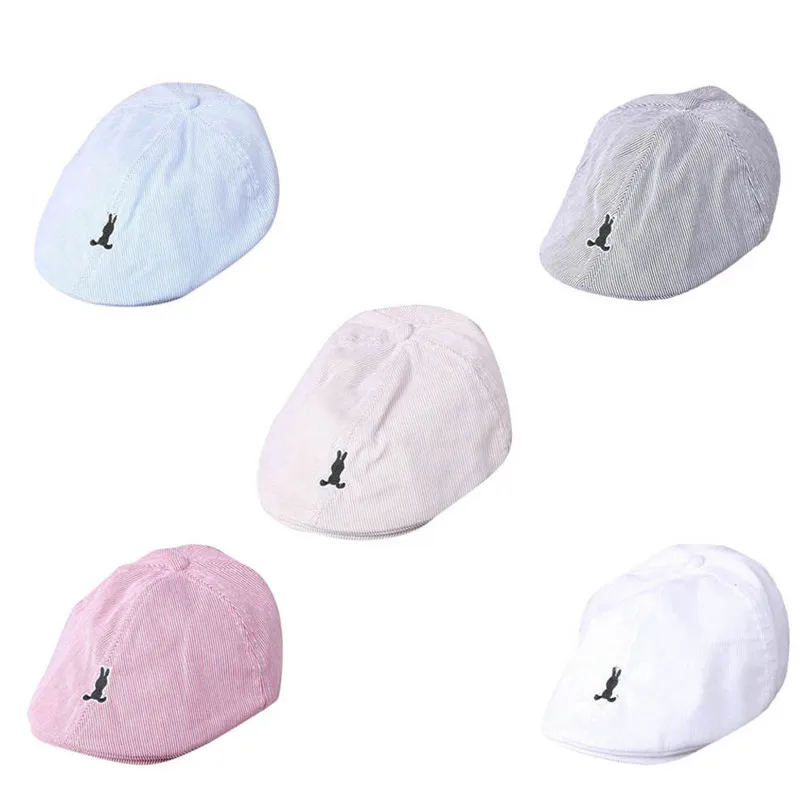 The new Kids Baby Boy Girl Cotton Stripe Beret Cap Newsboy Casquette Baseball Hat fashion cute design (5)