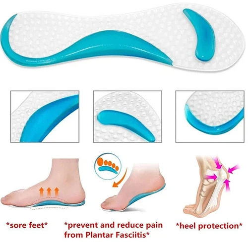 Нескользящие сандалии на высоком каблуке, Изогнутая подушка, поддержка силиконовых гелевых подушечек, стелька