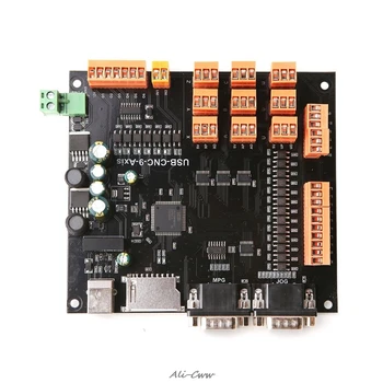 

USB 9 Axis 100KHz CNC Stepper Motor Controller Breakout Board with MPG Interface For Engraving Machine