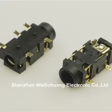 10 шт. 1/" телефонный разъем 3,5 мм 5 контактов 3 проводника TRS аудио стерео разъем SMD повторного потока припоя поверхностное крепление наконечник кольцо рукав