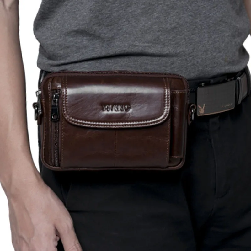 FGGS-Yiang Для мужчин из натуральной кожи Crossbody сумка мода пояс визитница, кошелёк Новый
