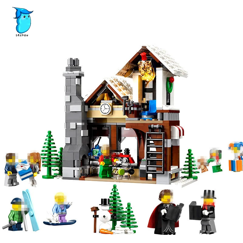 

StZhou 1005pcs Lepin Building Blocks Model 36002 Compatible Legoes Building The Winter Toy Shop Model Toys For Children