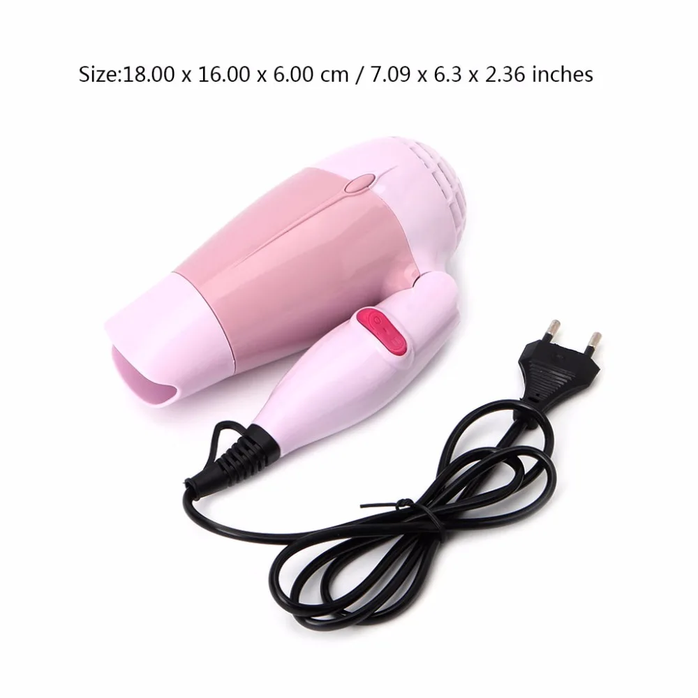 

Mini Foldable Hair Blow Dryer Low Noise Traveller Compact Blower 220V EU Plug