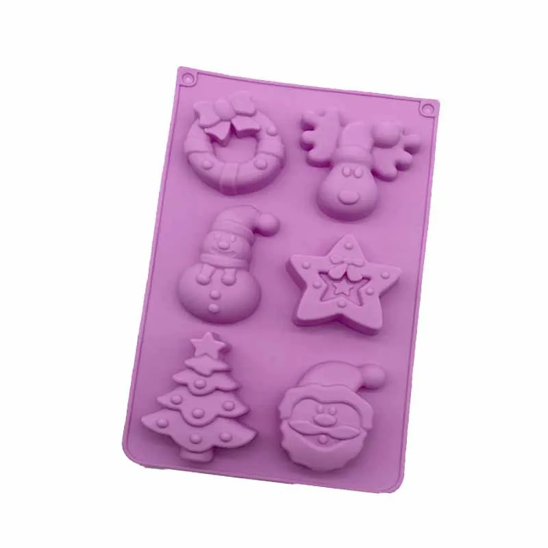 Christmas Theme Fondant Silicone Mold Multi Style Cake Mould DIY Baking Tools Chocolate Candy Handmade Soap Mold2