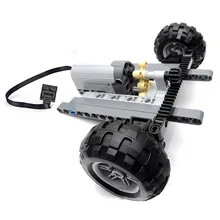 Technic Автомобильная передняя подвеска Рулевая Система части наборы с электрической мощностью функции Серводвигатель и колеса игрушки оптом набор деталей