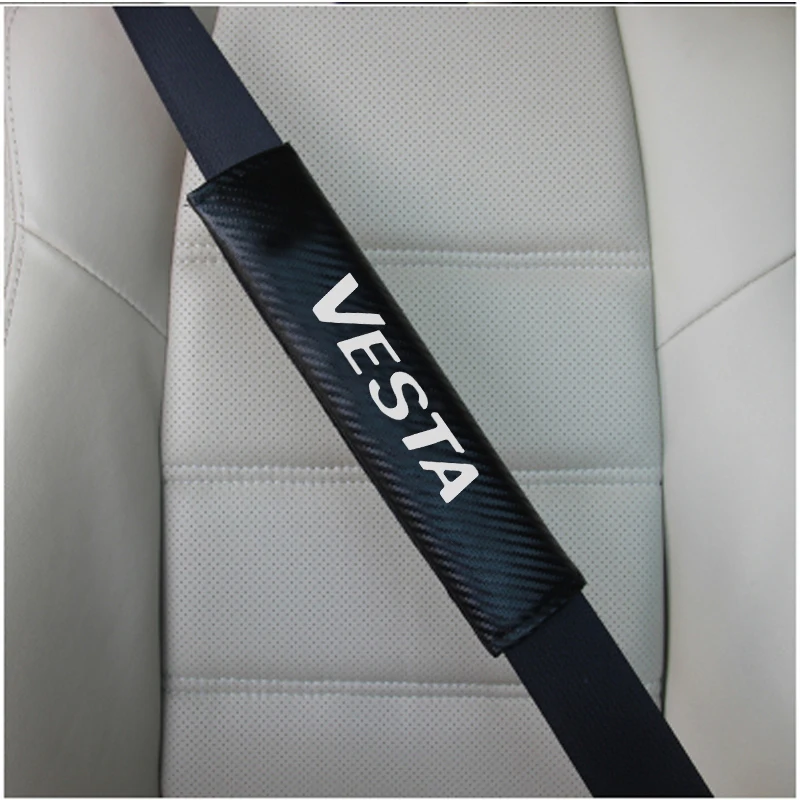 2 шт ПУ Модный автомобильный ремень безопасности Наплечные накладки Накладка для ремня безопасности автомобиля для Лада Веста