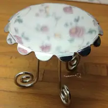 Кукольный домик Миниатюрный 1:12 игрушечная мебель металлический круглый стол Диаметр 5,9 см SPO619