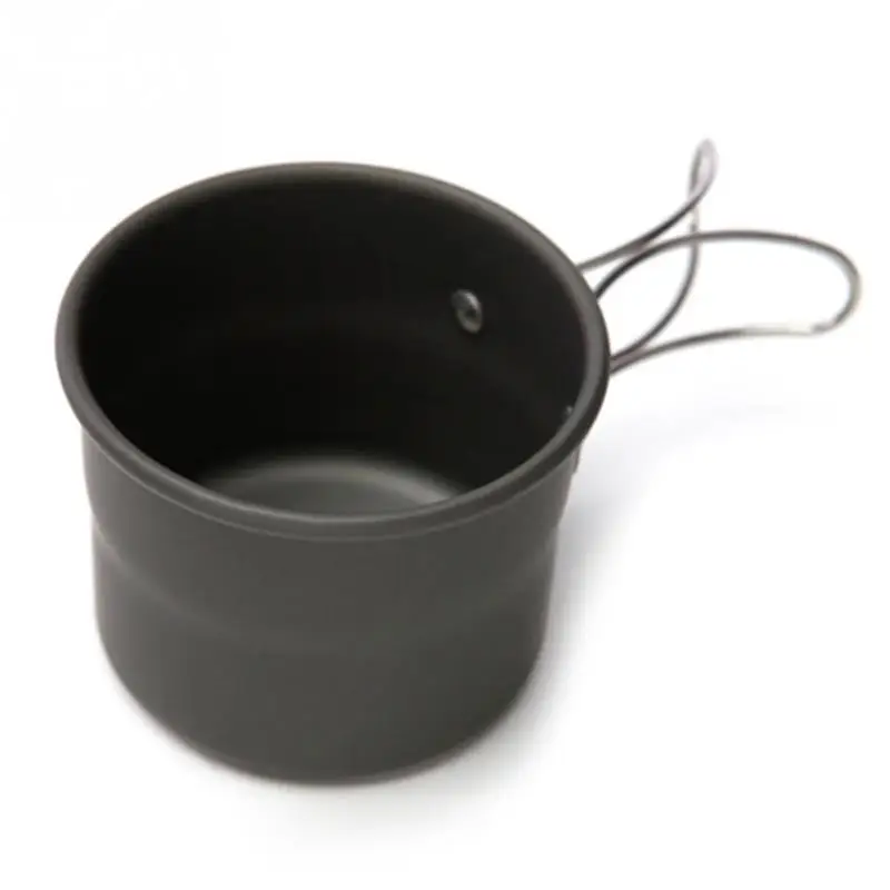 Portable taza plegable aleación de aluminio al aire libre Camping Anti-rasguño Anti-corrosión Picnic taza 150 ml capacidad