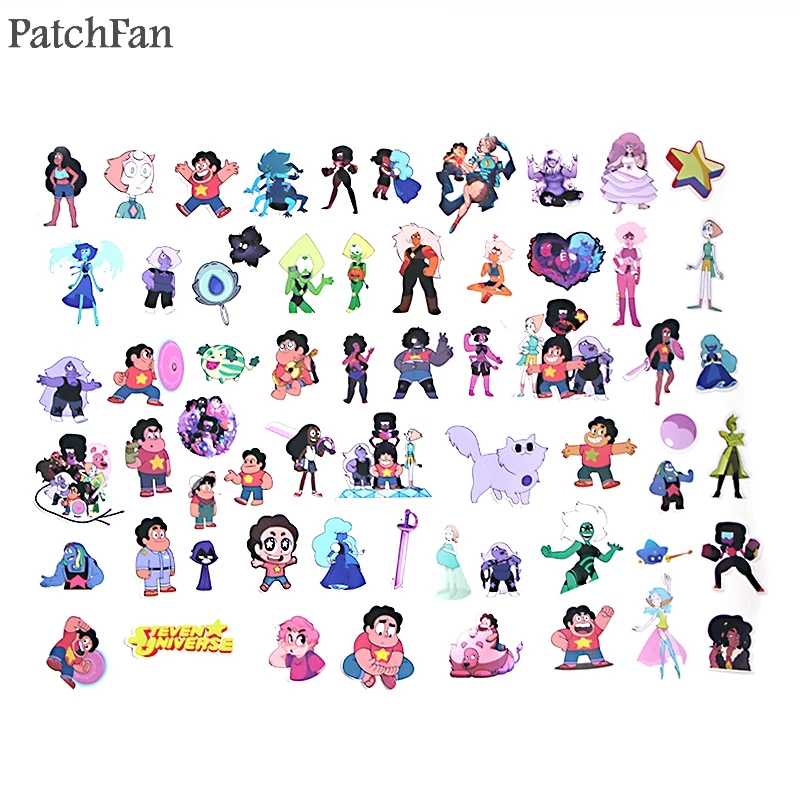 Patchfan 60 шт. Стивен Вселенная детская игрушка наклейка для DIY Скрапбукинг альбом ноутбук телефон наклейки на ноутбуки водонепроницаемый стикер A1290