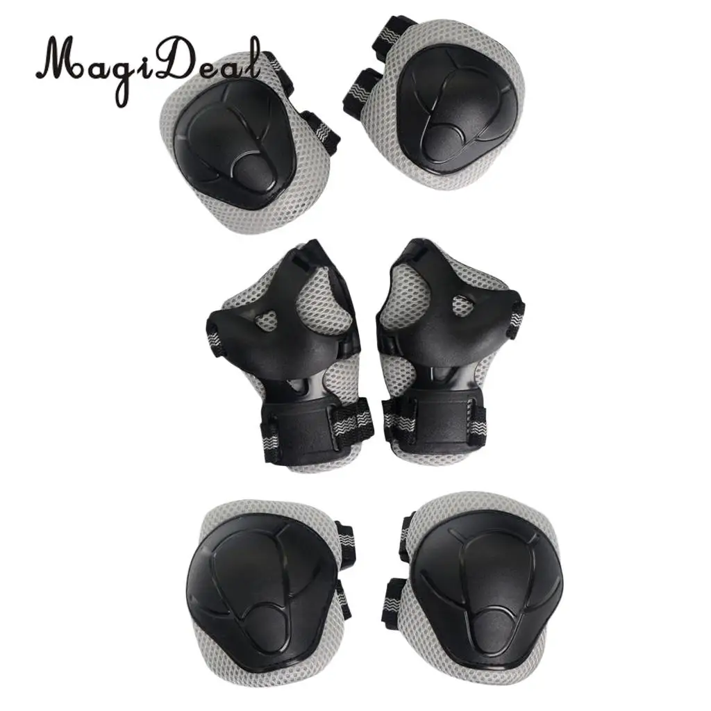 MagiDeal 6 Pcs Cycling Kid Child Roller Skating Bicycle Helmet Knee Wrist Guard Elbow Pad for Skateboard Skating Protective Set