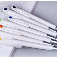 Высокое качество рекламная реклама белый цвет шариковая ручка отпечаток логотипа