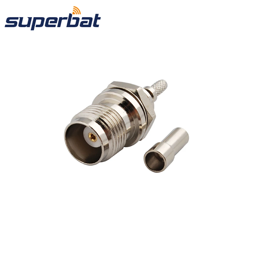 Superbat ВЧ разъем TNC обжимной женщина Джек переборка для кабеля RG174 RG178 RG316 LMR100|connector