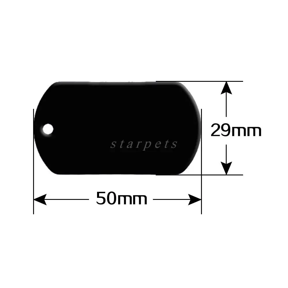 20 шт./партия алюминиевый ПЭТ ID тег прямоугольной формы Выгравированный ID Кошка Собака Шарм двусторонний