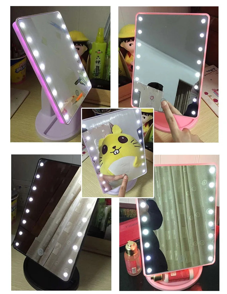 Touch Screen Makeup Mirrors Professional 22 LED Light Health Beauty
