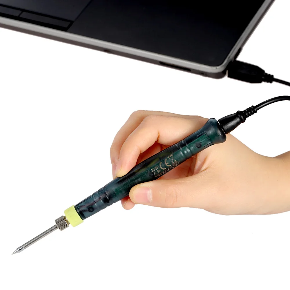 

Mini USB Electric Soldering Iron Portable Soldering Gun with LED Indicator Hot Iron Welding High Quality Heating Tool 5V 8W