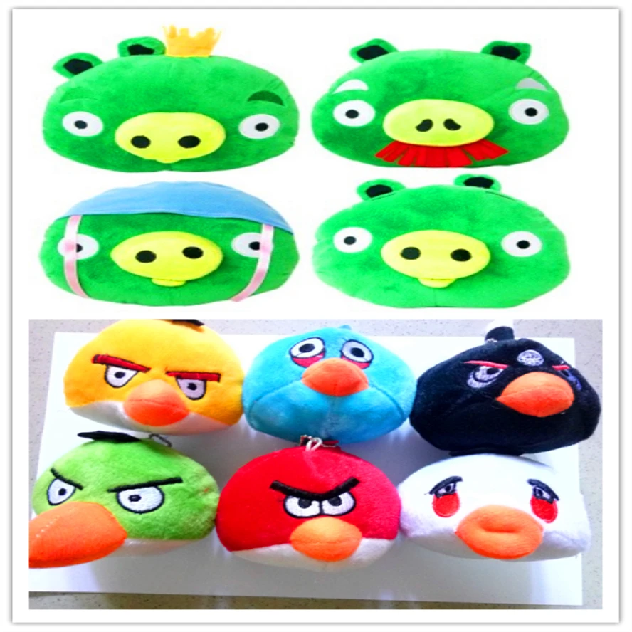

10pcs Pigs 10cm and Birds 8cm Cute Kawaii Animal Stuffed Soft Nice Plush Toys Dolls Child Gift