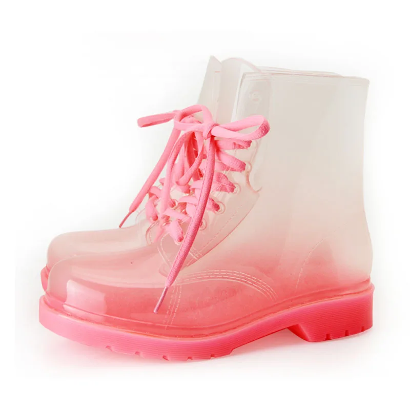 

DINIWELL Children Rain Boots For Boys And Girls Martin Rain Boots Waterproof Non-Slip Candy Color Transparent Rain Boots Shoes
