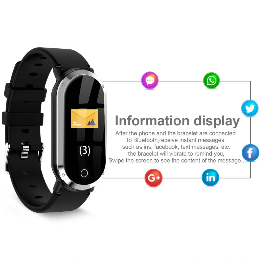 Fitness Bracelet Smart Band Pedometer IP67 Waterproof Bluetooth Smart Bracelet Heart Rate Monitor Watches PK Mi Band 3 2