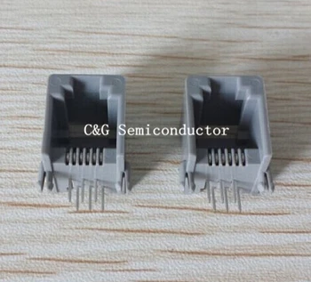 

100PCS 6P 6Pin RJ11 Connector Adaptor Network Ethernet Modular PCB Socket Interface Standard