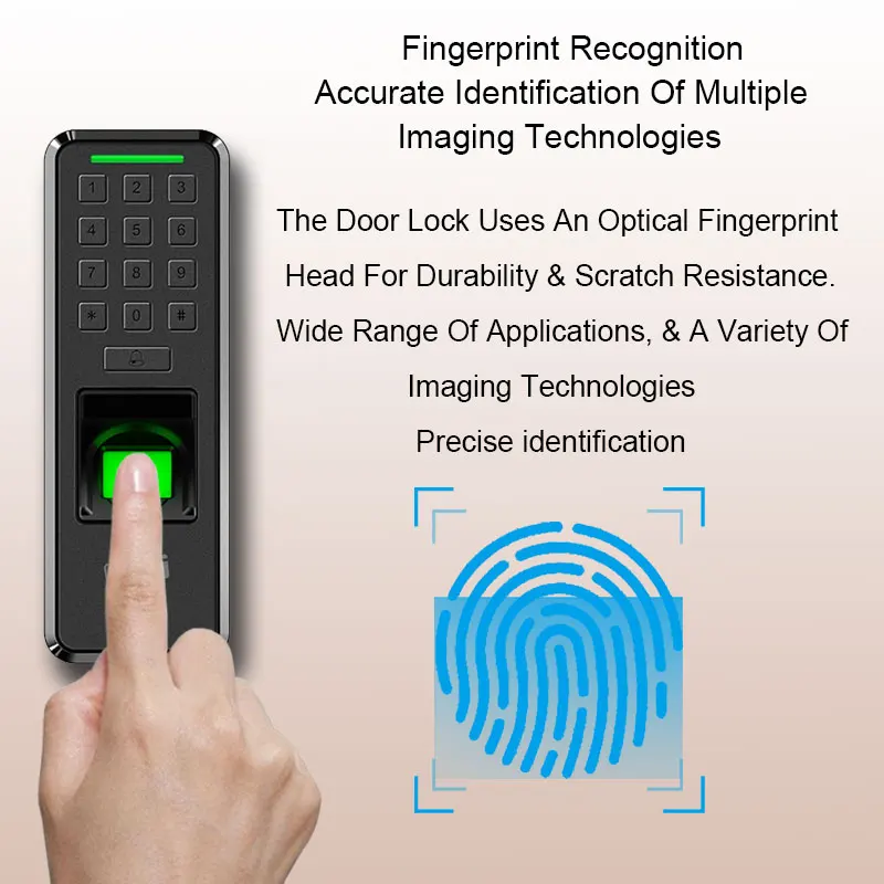 

Biometric Fingerprint Access Control Device USB Door Lock Employee Time Clock Entry Exit Recorder Digital Machine Safe Home