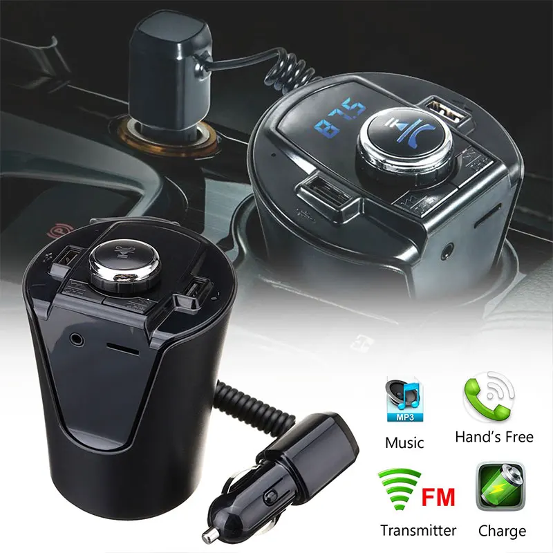 VEHEMO 12-24 V чашки ABS Bluetooth автомобиля Зарядное устройство MP3 плеер для автомобиля грузовика зарядное устройство автомобильной TF Pin FM передатчик Аксессуары
