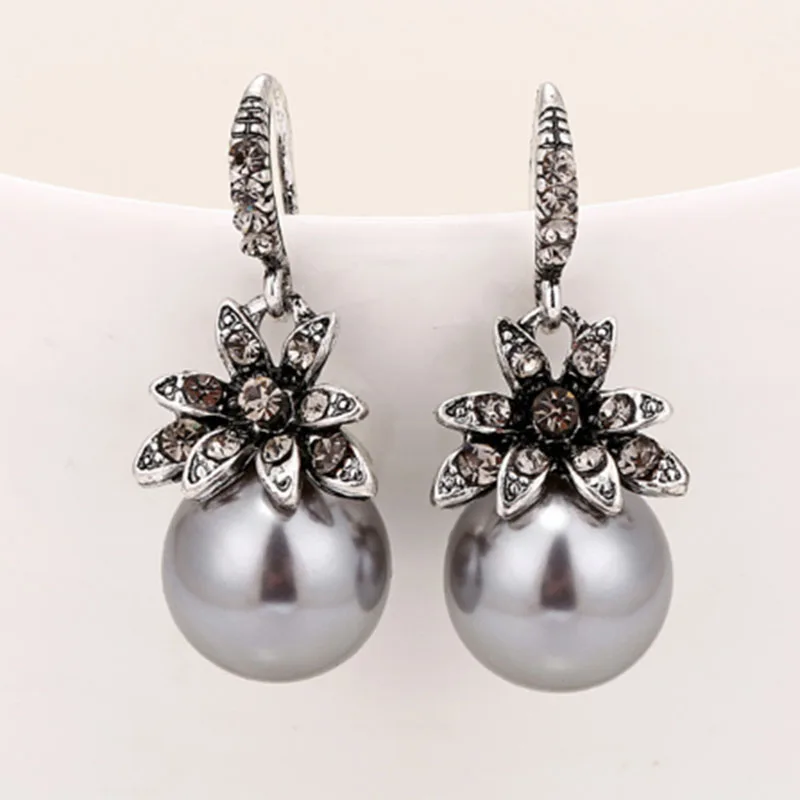 Новинка, Европейская и американская мода, креативные новые жемчужные серьги, Подсолнух, цветок, серьги, женские винтажные серьги, ювелирные изделия