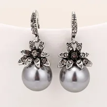 Новинка, Европейская и американская мода, креативные новые жемчужные серьги, Подсолнух, цветок, серьги, женские винтажные серьги, ювелирные изделия