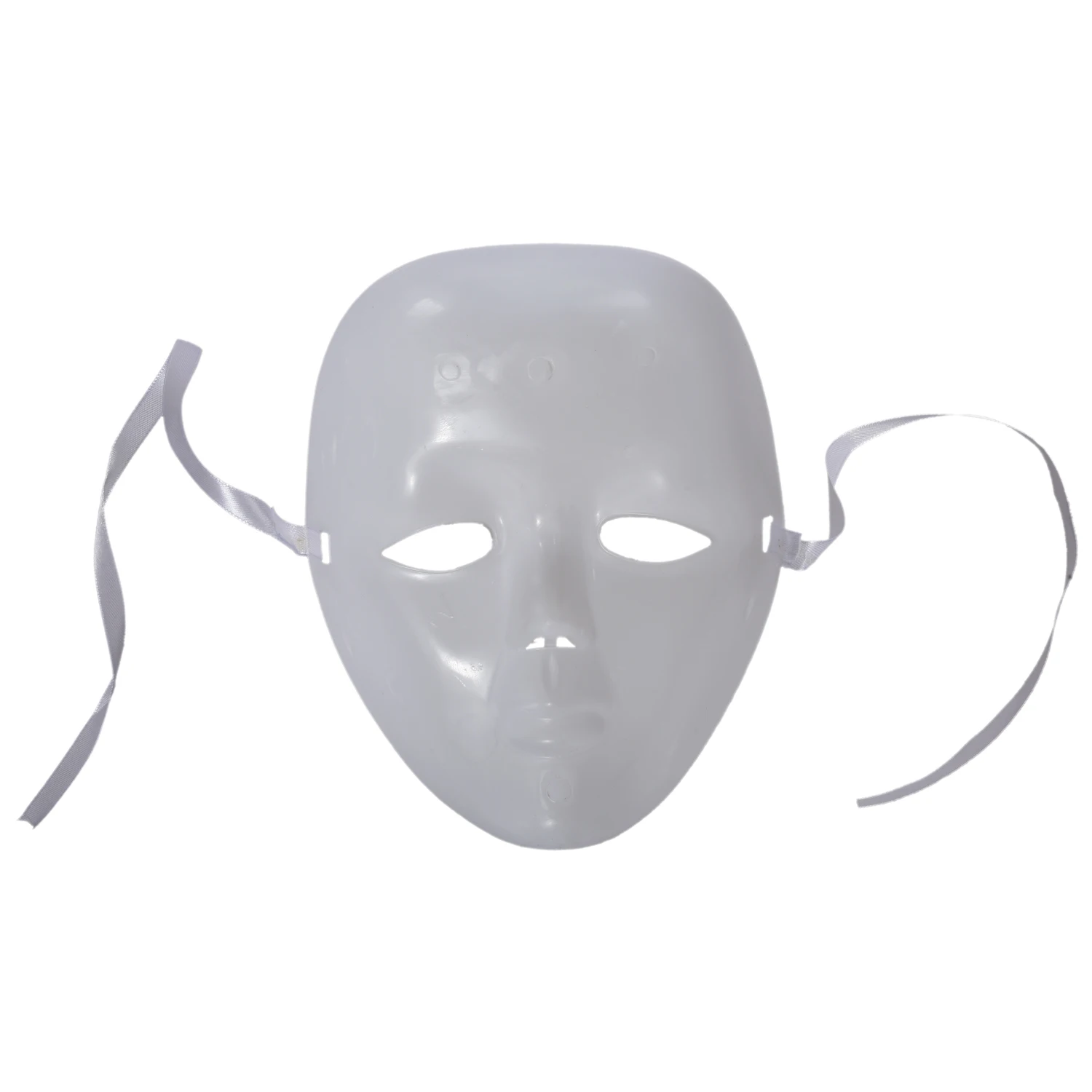 

FJS-Plastic Blank White Full Face Female Mask for Costume Party Prom