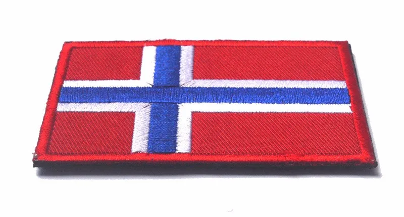 1 шт. Флаг патч синяя линия кантри вышитые отделка 3D Badg Norway мозаичный из кусочков Военная задняя тактические заплатки за одежду