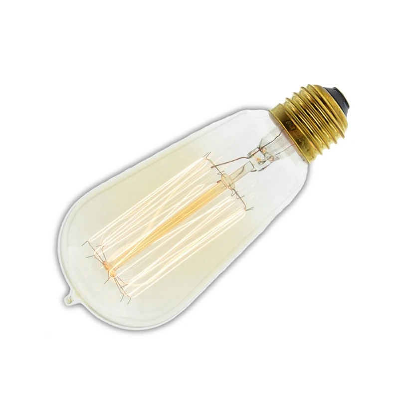 3 Pcs/Lot Handmade Edison Lamps Carbon Filament Clear Glass's Edison Retro Vintage Incandescent Bulb 40W/60W 220V E27 ST58